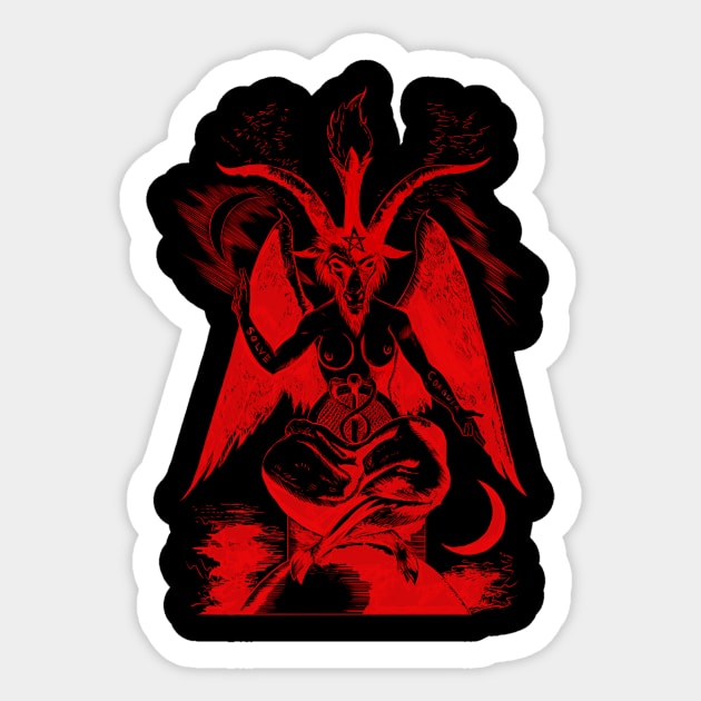 Baphomet Sticker by sevencrow